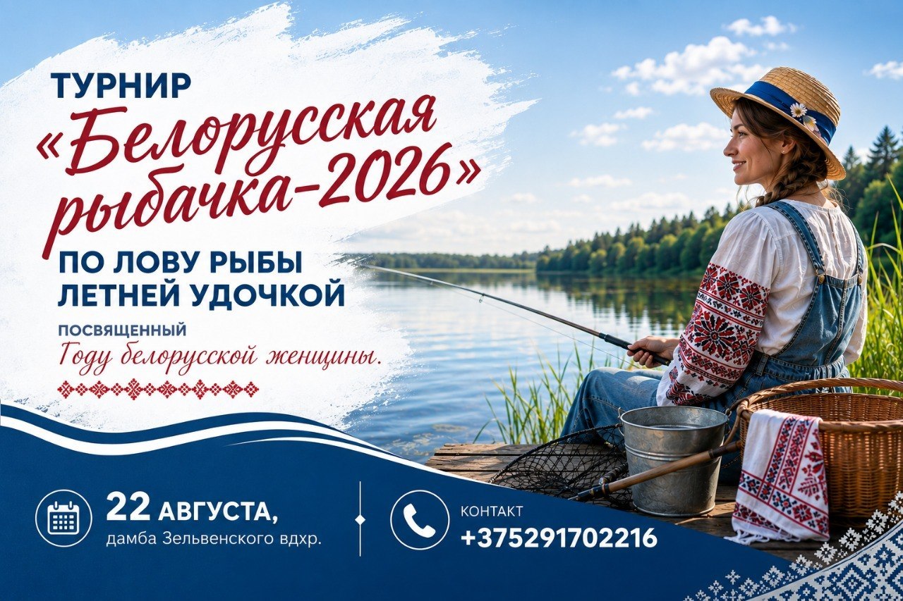 На Зельвенском водохранилище пройдут соревнования «Белорусская рыбачка – 2026»