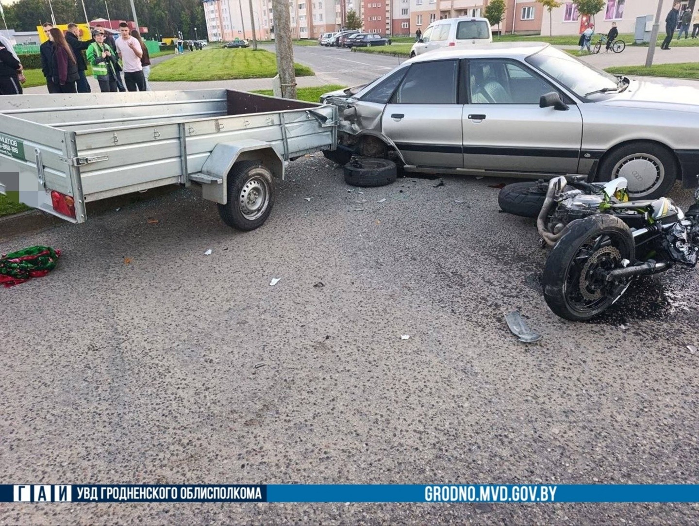 В Сморгони водитель Audi сбил мотоциклиста