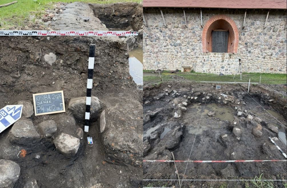 В Кревском замке археологи нашли уникальный средневековый мост